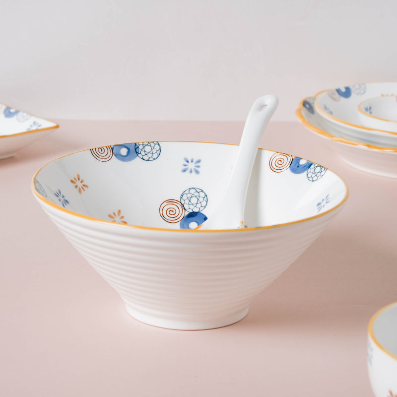 Feliz Abstract 36 Piece Pasta Set For 6