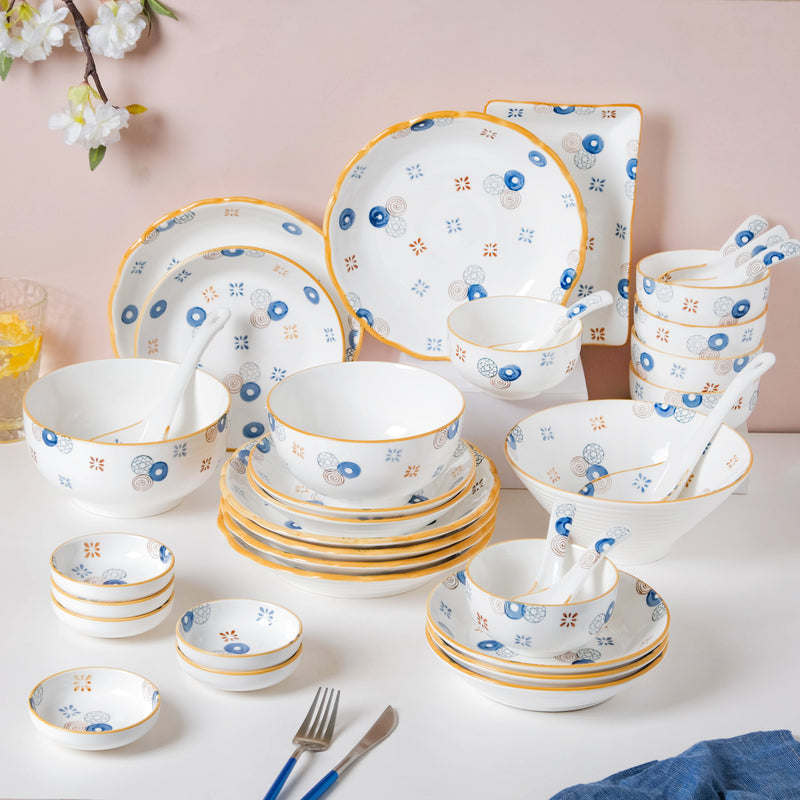 Feliz Abstract 36 Piece Pasta Set For 6