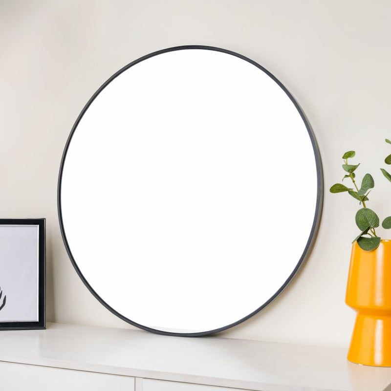 Hanging Mirror Black 27 Inch - Wall mirror for home decor | Living room, bathroom & bedroom decoration ideas
