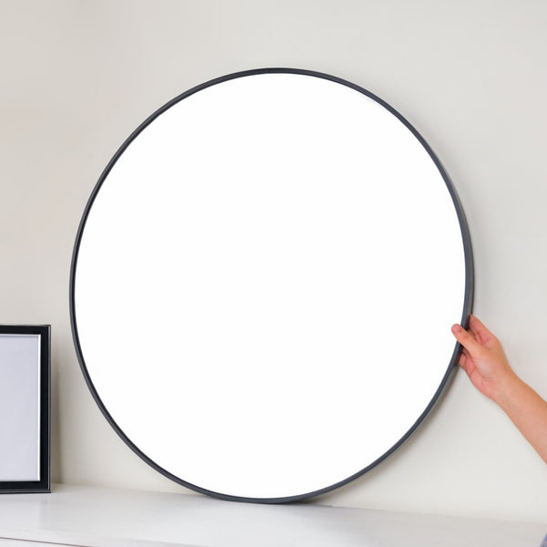 Hanging Mirror Black 27 Inch - Wall mirror for home decor | Living room, bathroom & bedroom decoration ideas