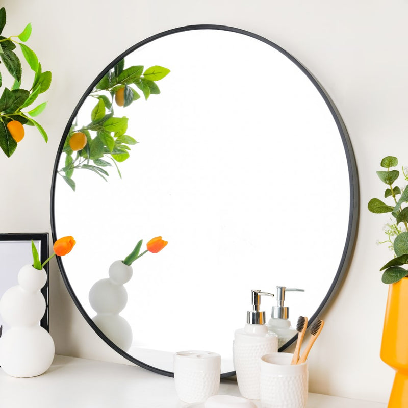 Hanging Mirror Black 27 Inch - Wall mirror for home decor | Living room, bathroom & bedroom decoration ideas