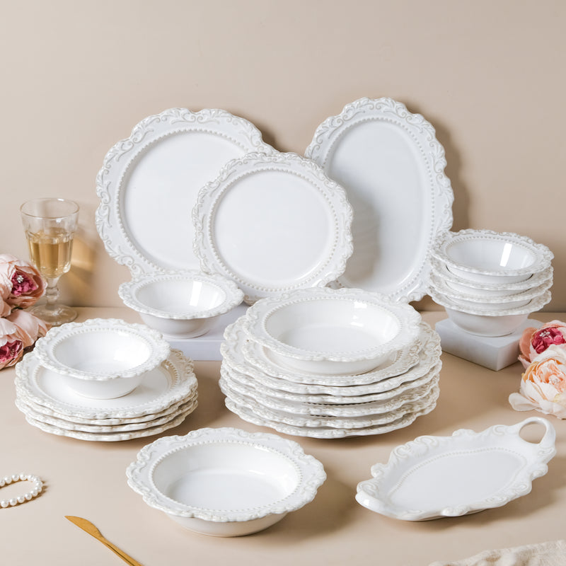 Faye Vintage 22 Piece Dinner Set For 6