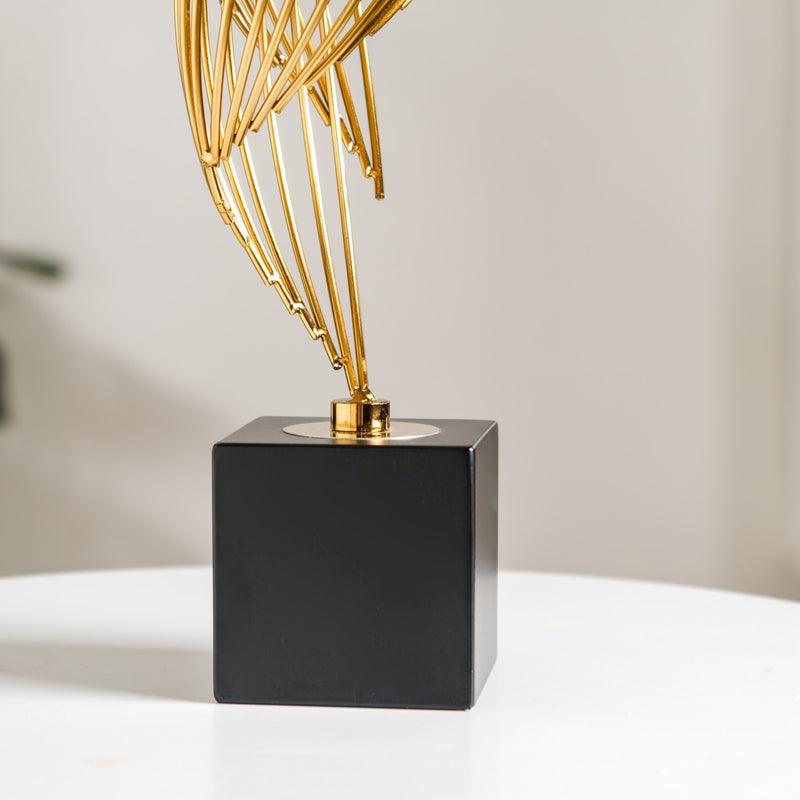 Eternal Flame Sculpture Showpiece Gold Large- Flame Sculpture, Gold Showpiece, Gold Flame Decor, Home Decor, Decor Statue