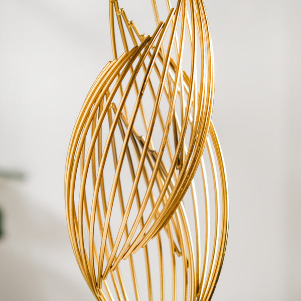 Eternal Flame Sculpture Showpiece Gold