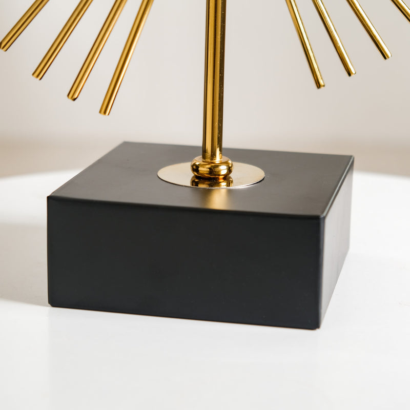 Rising Peacock Decor Showpiece Gold Large