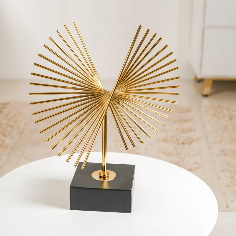 Rising Peacock Decor Showpiece Gold Large