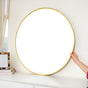 Decorative Wall Mirror Gold Large 31 Inch- Metal Wall Mirror, Gold Wall Mirror, Large Mirror, Home Decor Mirror, Living Room Mirror, Bathroom Mirror