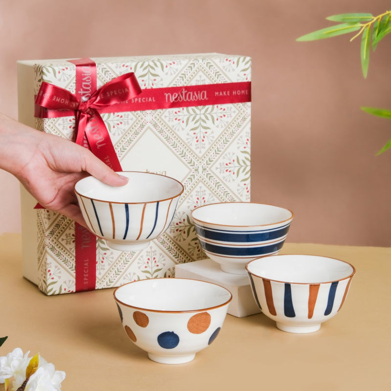 Meraki Bowl Set Of 4 With Gift Box