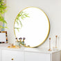 Round Vanity Mirror Gold 27 Inch - Wall mirror for home decor | Living room, bathroom & bedroom decoration ideas