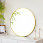 Round Vanity Mirror Gold 27 Inch - Wall mirror for home decor | Living room, bathroom & bedroom decoration ideas