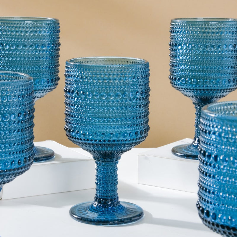 Zesty Wine Glass Blue Set Of 6 250ml