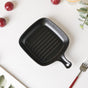 Ribbed Ceramic Baking Plate With Handle Black 250 ml - Baking Tray