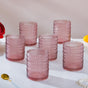 Fizz Crystal Glass Mauve Set Of 6 250ml