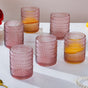 Fizz Crystal Glass Mauve Set Of 6 250ml