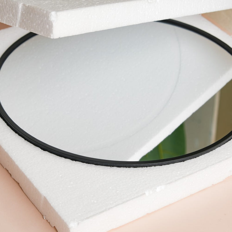 Wall Black Border Minimalist Round Mirror 19 Inch - Wall mirror for home decor | Living room, bathroom & bedroom decoration ideas