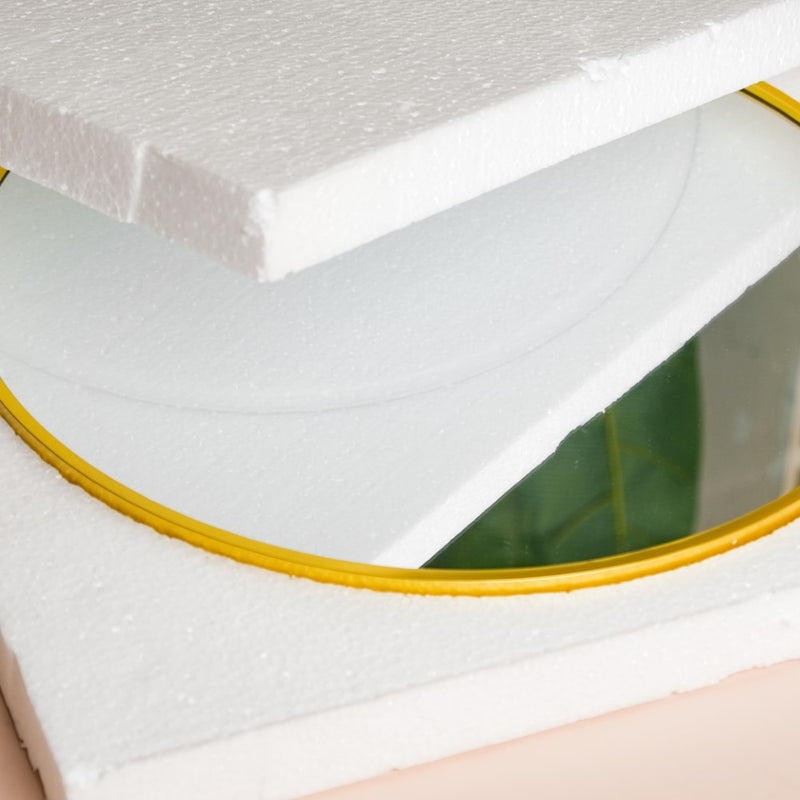 Gold Decorative Round Wall Mirror 19 Inch - Wall mirror for home decor | Living room, bathroom & bedroom decoration ideas