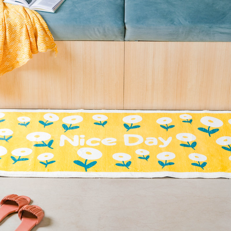 Bedside Runner Rug Yellow Small