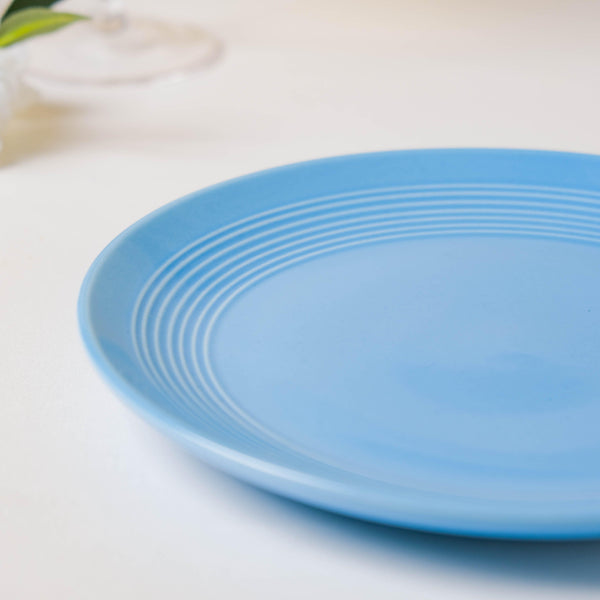 7 Ring Ocean Blue Snack Plate 8 inch - Serving plate, snack plate, dessert plate | Plates for dining & home decor