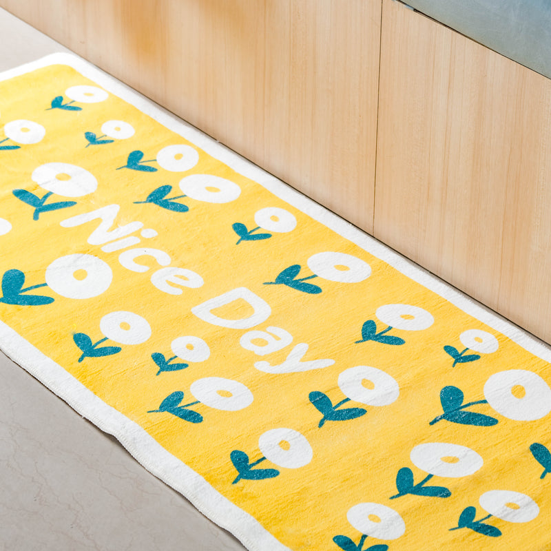 Bedside Runner Rug Yellow Small