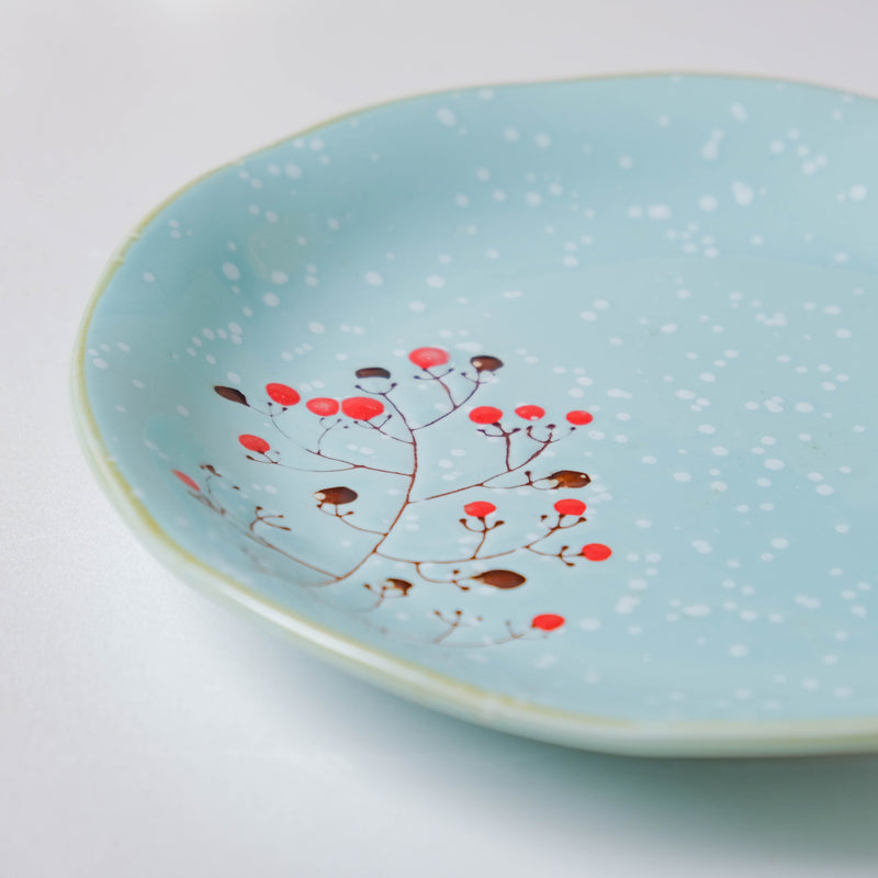 Cherry Gloss Dinner Plate 9 Inch - Serving plate, rice plate, ceramic dinner plates| Plates for dining table & home decor