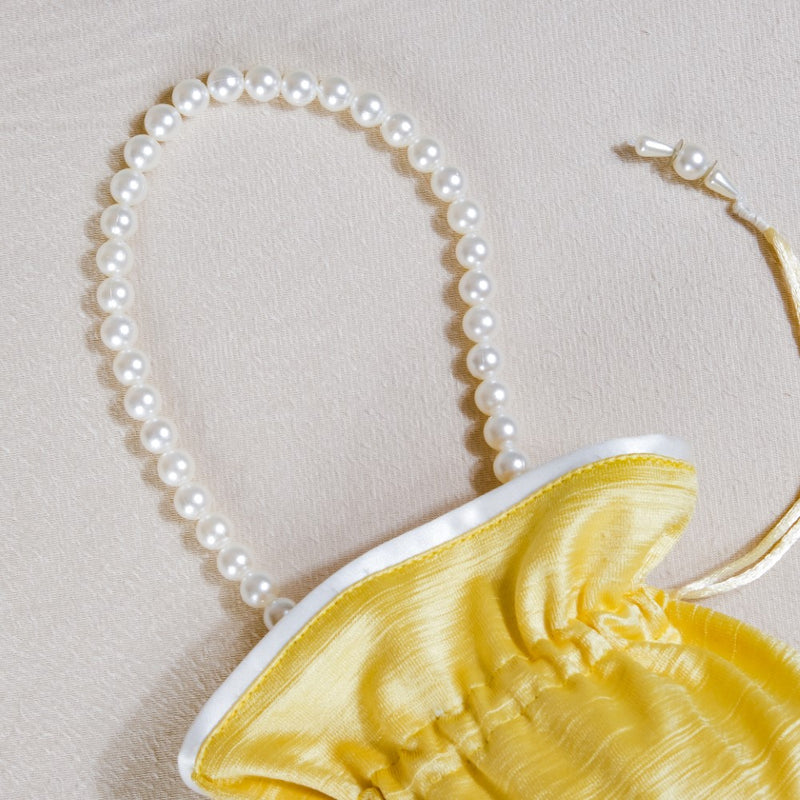 Noor Floral Potli Bag Yellow