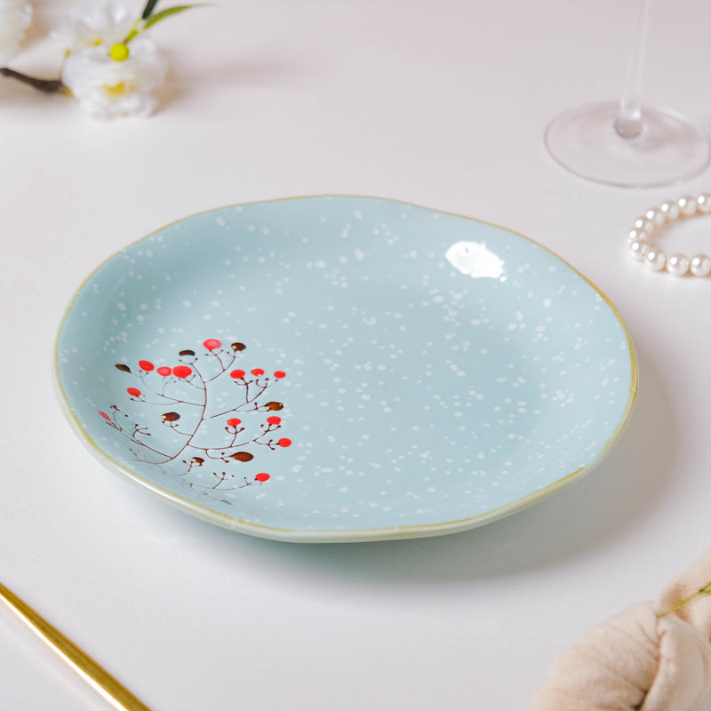 Cherry Gloss Dinner Plate 9 Inch - Serving plate, rice plate, ceramic dinner plates| Plates for dining table & home decor