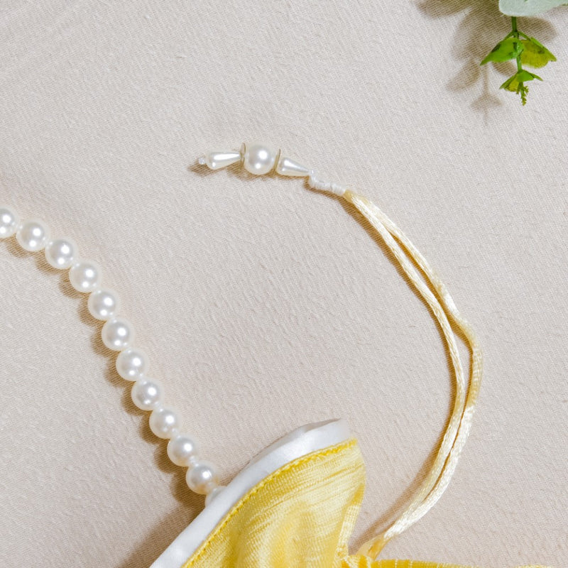 Noor Floral Potli Bag Yellow