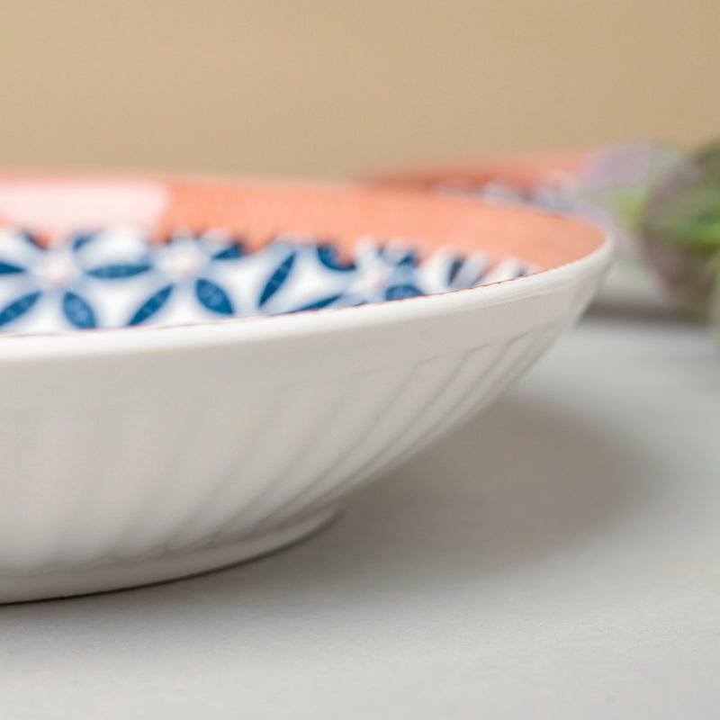 Floret Ceramic Snack Dish 8 Inch - Serving plate, snack plate, dessert plate | Plates for dining & home decor