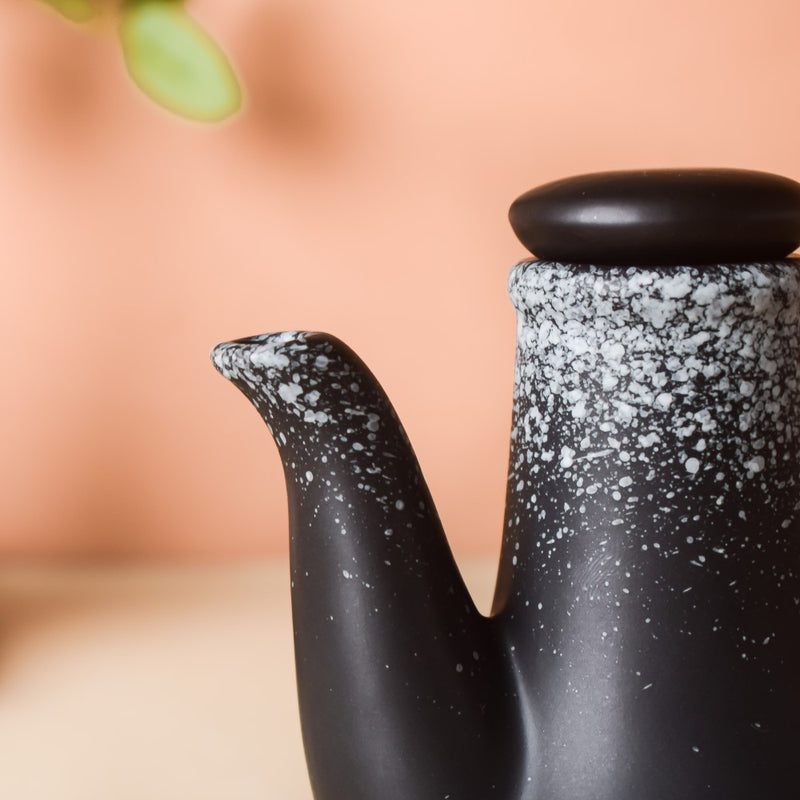 Galaxy Stone Pottery Soy Pot Black 150ml - Kitchen Tool