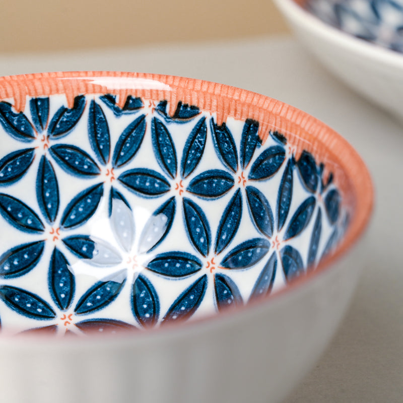 Floret Ceramic Snack Bowl 4.5 Inch 250 ml - Bowl,ceramic bowl, snack bowls, curry bowl, popcorn bowls | Bowls for dining table & home decor