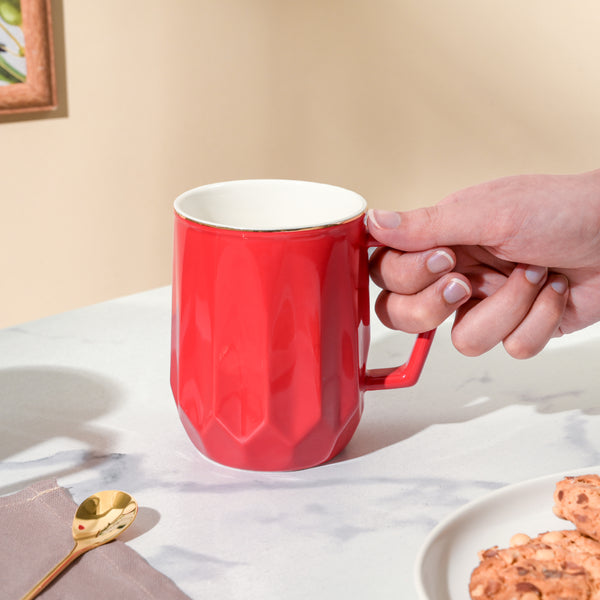 Flame Red Ceramic Mug 350 ml