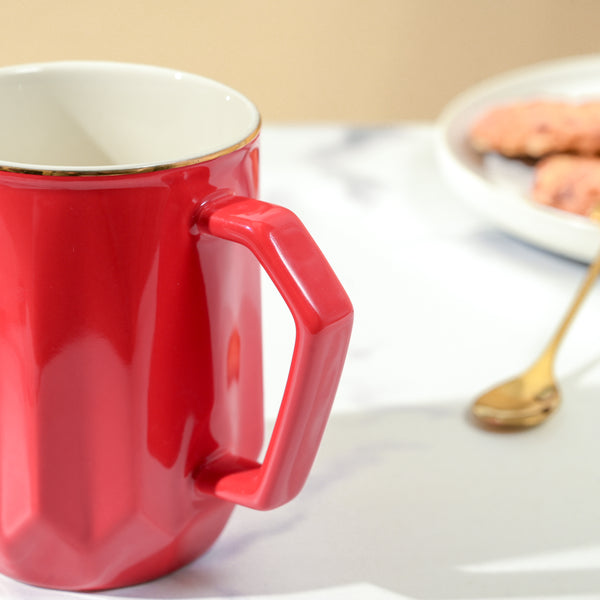 Flame Red Ceramic Mug 350 ml