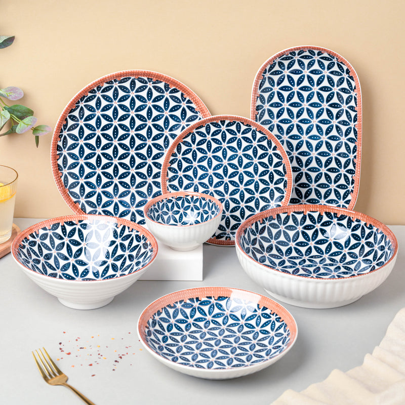 Floret Ceramic Snack Plate 7.5 Inch - Serving plate, snack plate, dessert plate | Plates for dining & home decor