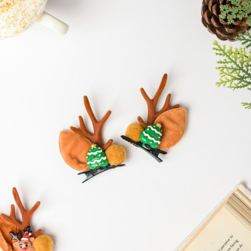 Christmas Tree Hairclip Set Of 2