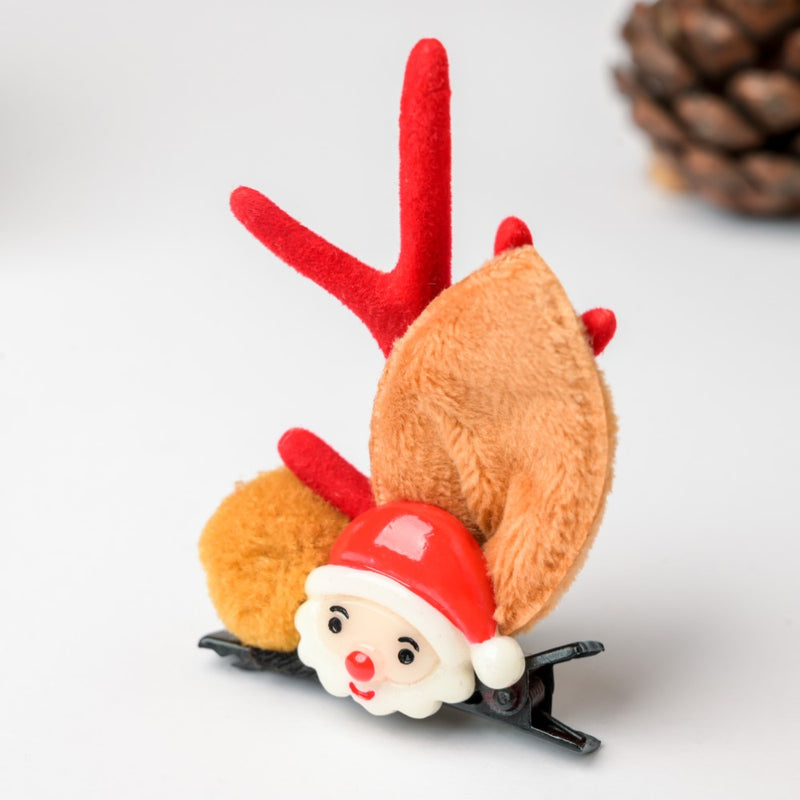 Christmas Santa Hairclip Set Of 2