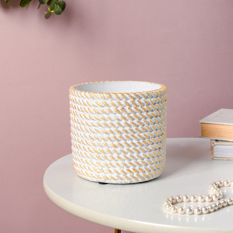 Ceramic Rope Planter Pot - Indoor planters and flower pots | Home decor items
