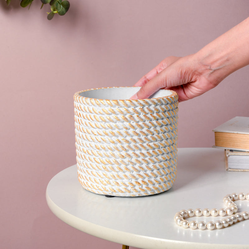 Ceramic Rope Planter Pot - Indoor planters and flower pots | Home decor items