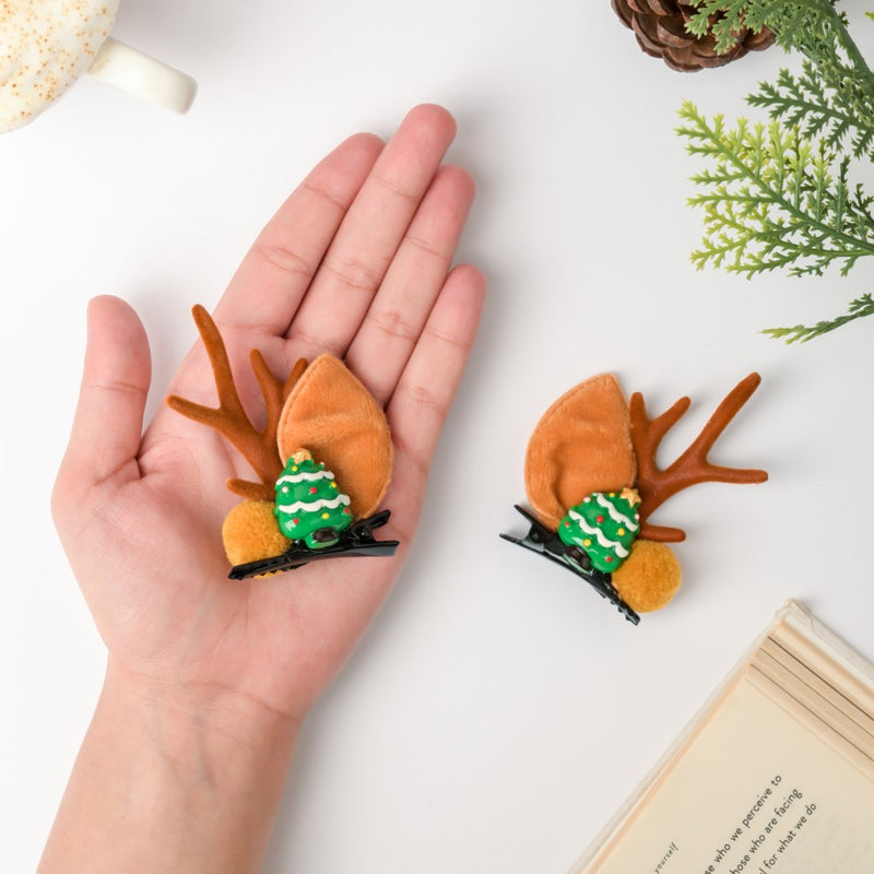 Christmas Tree Hairclip Set Of 2