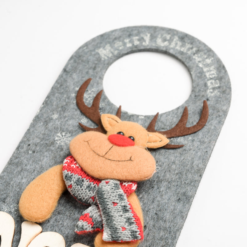 Noel Reindeer Door Tag Grey 8.5 Inch - Showpiece | Home decor item | Room decoration item