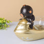 Black Astronaut Diver Glass Vase - Showpiece | Home decor item | Room decoration item