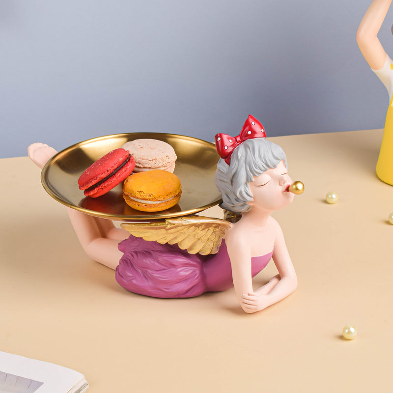 Purple Angel Platter - Showpiece | Home decor item | Room decoration item