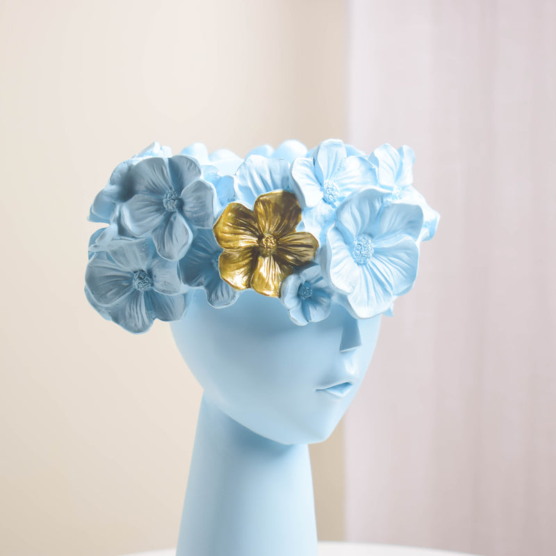 Charming Lady Blue Vase - Flower vase for home decor, office and gifting | Room decoration items