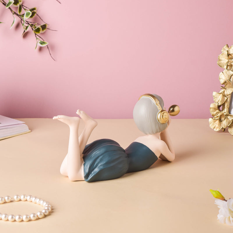 Headphone Girl Showpiece - Showpiece | Home decor item | Room decoration item