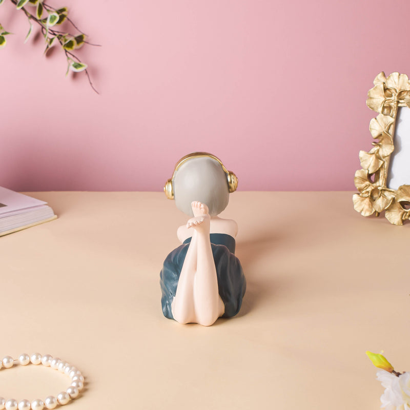 Headphone Girl Showpiece - Showpiece | Home decor item | Room decoration item