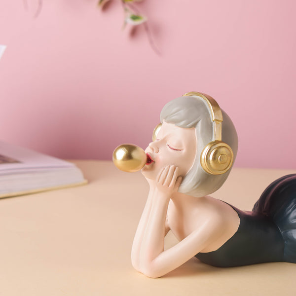 Headphone Girl Showpiece - Showpiece | Home decor item | Room decoration item