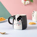 Cuddly Cat Ceramic Cup Black 400 ml- Mug for coffee, tea mug, cappuccino mug | Cups and Mugs for Coffee Table & Home Decor