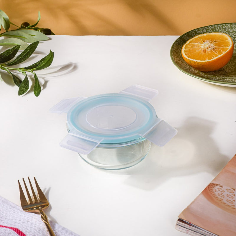 Glass Lunch Box With Lid Round Small Set Of 2 200ml - Lunch box