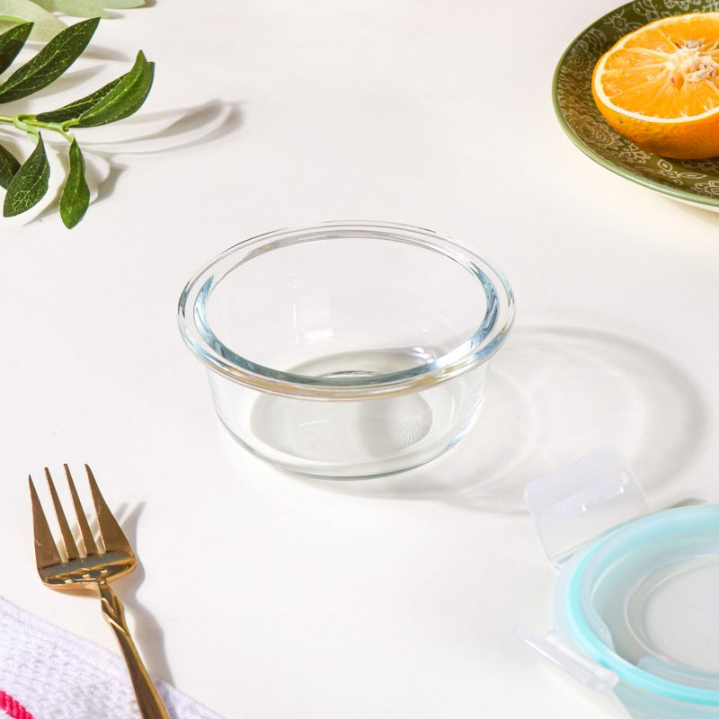 Glass Lunch Box With Lid Round Small Set Of 2 200ml - Lunch box