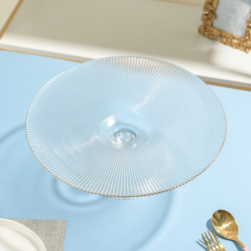 Sleek Glass Cake Stand