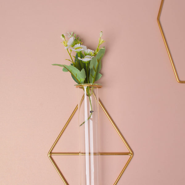 Diamond Wall Tube Vase - Flower vase for wall decoration/wall design | Living room decoration ideas